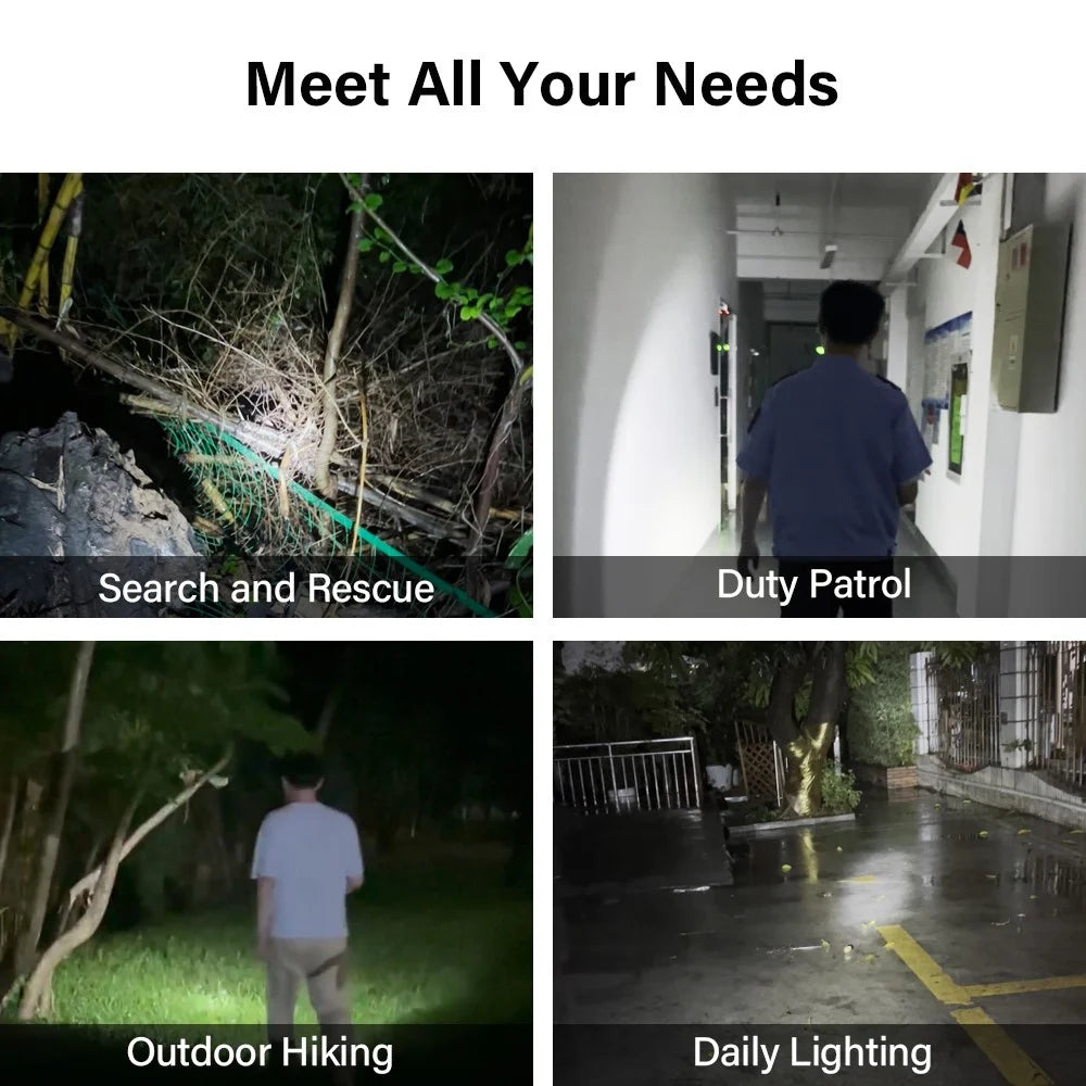 TANK007 A602L Outdoor Patrol Search Long Handle Flashlight 3 Modes High Power LED Torch - 5