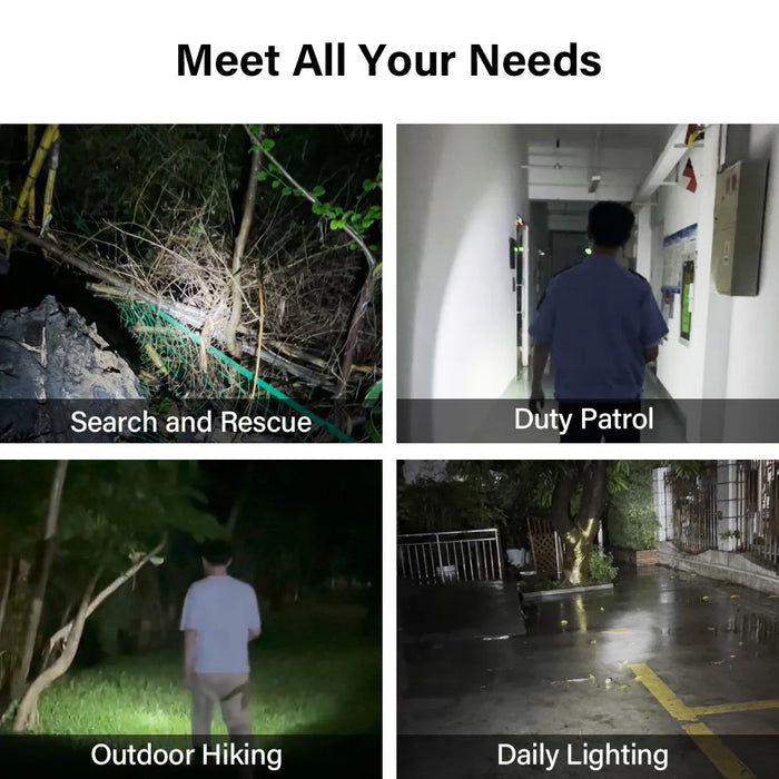 TANK007 A602L Outdoor Patrol Search Long Handle Flashlight 3 Modes High Power LED Torch - 5