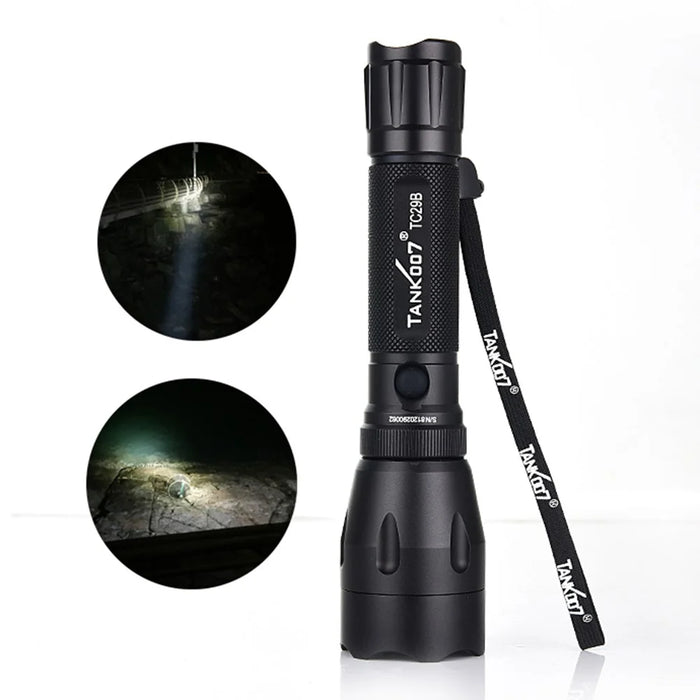 TANK007 TC29B High Power EDC Police Portable Flashlight IPX8 Waterproof Camping LED Torch - 2