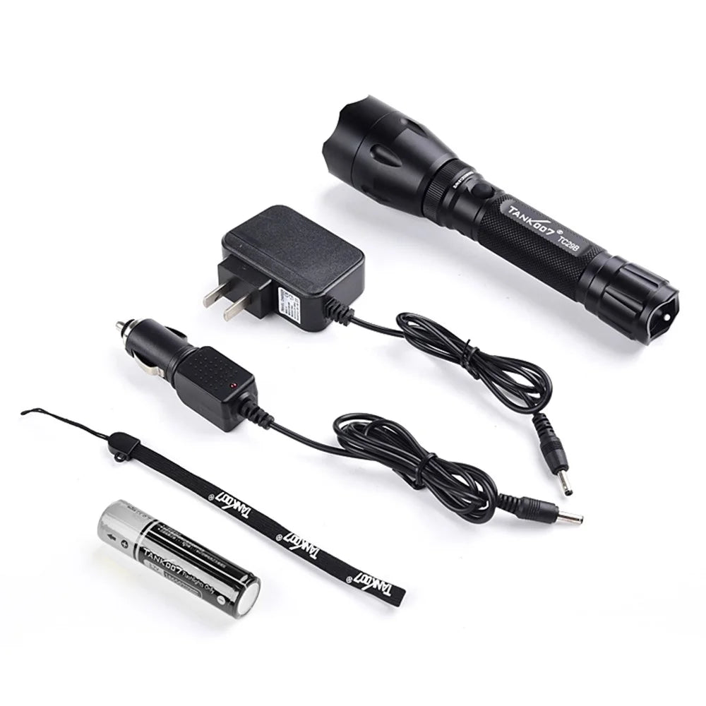 TANK007 TC29B High Power EDC Police Portable Flashlight IPX8 Waterproof Camping LED Torch - 7