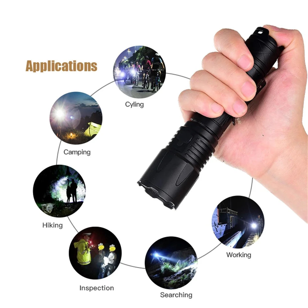 TANK007 KC16 1800lm High Brightness Tactical Flashlight Type C Rechargeable LED Torch - 4