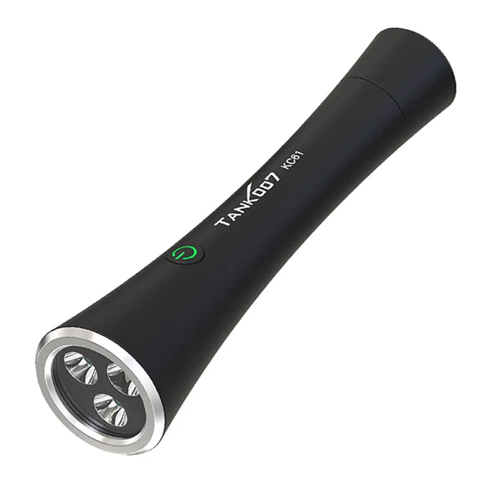 TANK007 KC61 Tactical Flashlight 1800lm High Brightness Type C Rechargeable LED Torch - Black - 1