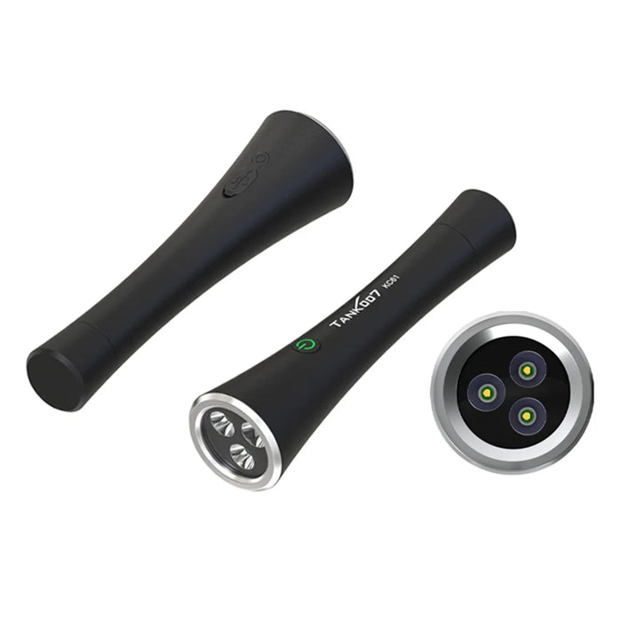 TANK007 KC61 Tactical Flashlight 1800lm High Brightness Type C Rechargeable LED Torch - Black - 2