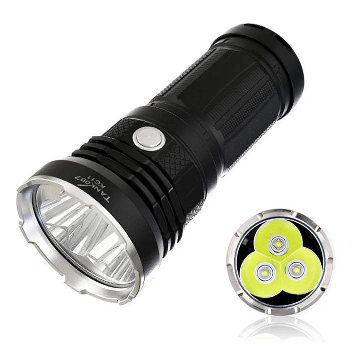 TANK007 KC11 IPX8 Waterproof High Power LED Flashlight 6 Modes 8000 Lumens Rechargeable Torch - 1