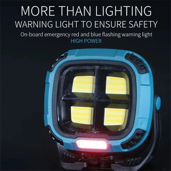 W894-1 COB Magnetic Floodlight Work Lamp Portable Emergency Flashlight (No Battery) - Blue - 5