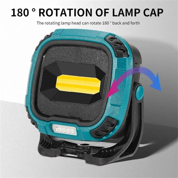 W895-1 COB Portable Floodlight Rechargeable Work Light Multi-Functional Flashlight (Without Battery) - Blue - 2