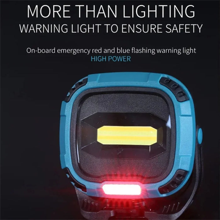 W895-1 COB Portable Floodlight Rechargeable Work Light Multi-Functional Flashlight (Without Battery) - Blue - 5