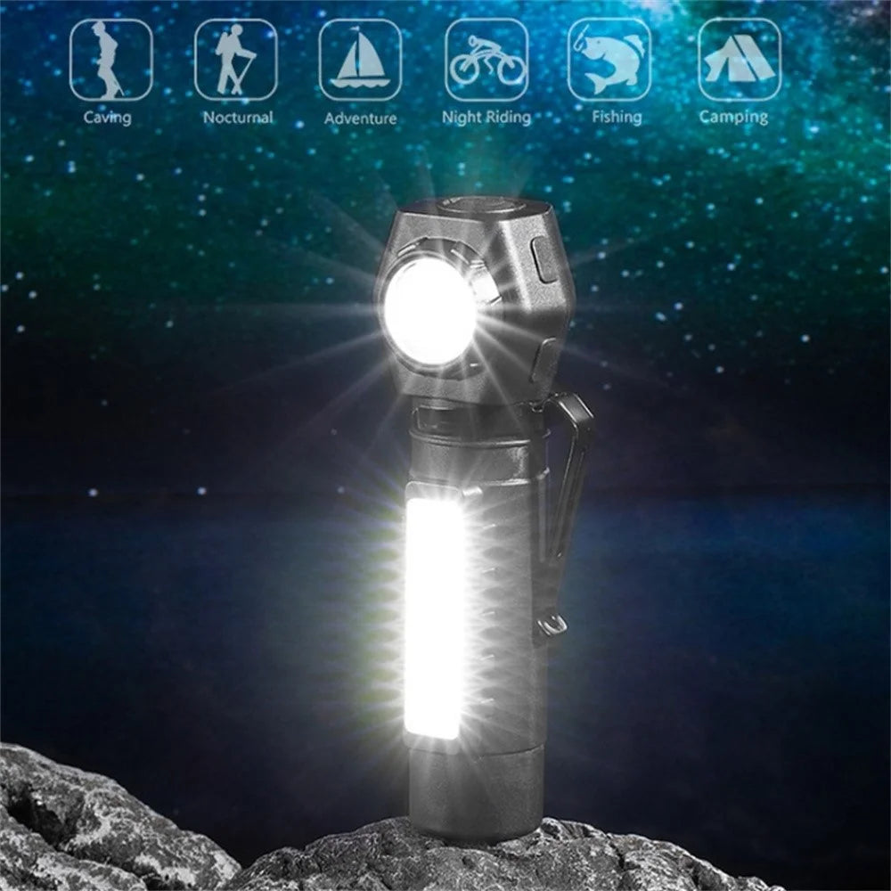 KX212 Aluminum Alloy USB Rechargeable COB Flashlight LED Headlamp High Intensity Long Range Camping Light - 3