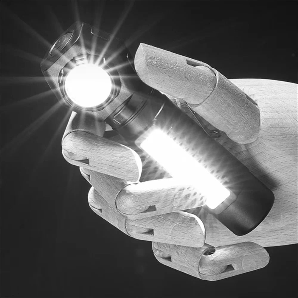 KX212 Aluminum Alloy USB Rechargeable COB Flashlight LED Headlamp High Intensity Long Range Camping Light - 4