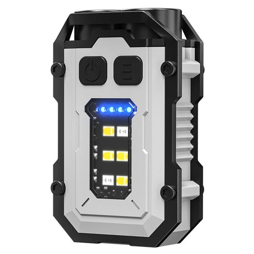 YSD01 Mini Keychain Light Portable Outdoor Flashlight Magnetic Anti-Lost Quick Charge Work Light - White - 1