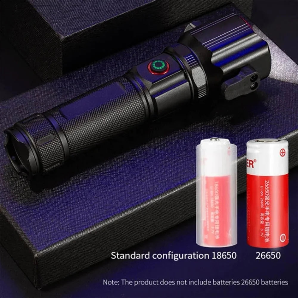 W5196 Flashlight with Laser Safety Cutter Emergency Car Tool Strobe Light USB Rechargeable for Outdoor - 7