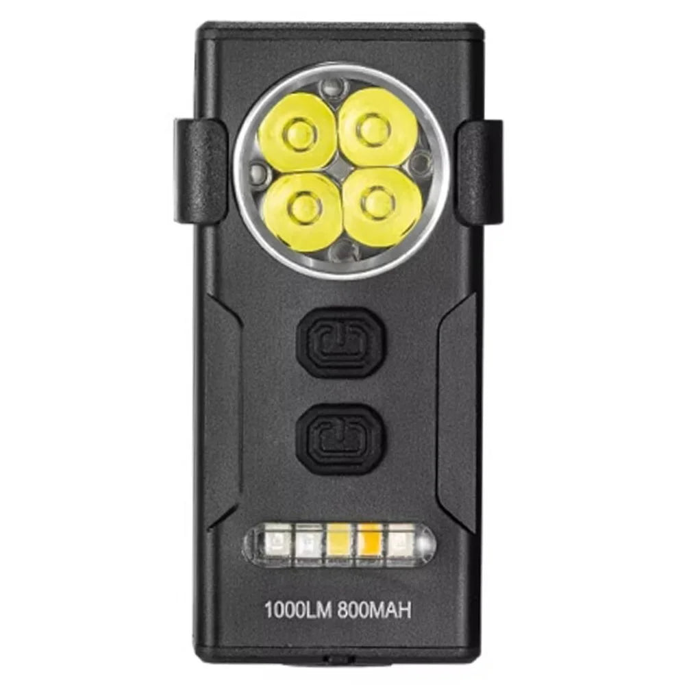 D84 Magnetic Mini Keychain Work Light 4-LED Flat Portable Flashlight with Multi-Color Modes  /  Strong Magnet  /  Clip-On Design - 1