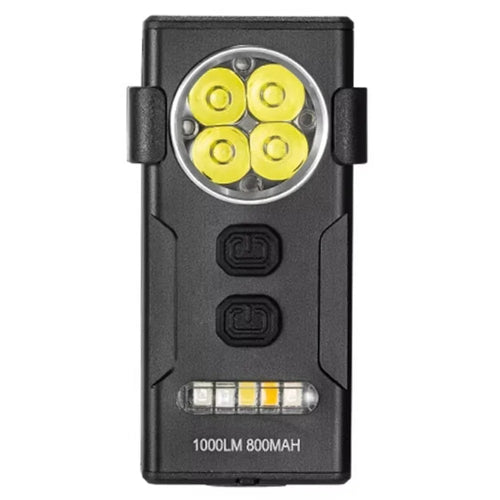 D84 Magnetic Mini Keychain Work Light 4-LED Flat Portable Flashlight with Multi-Color Modes  /  Strong Magnet  /  Clip-On Design - 1