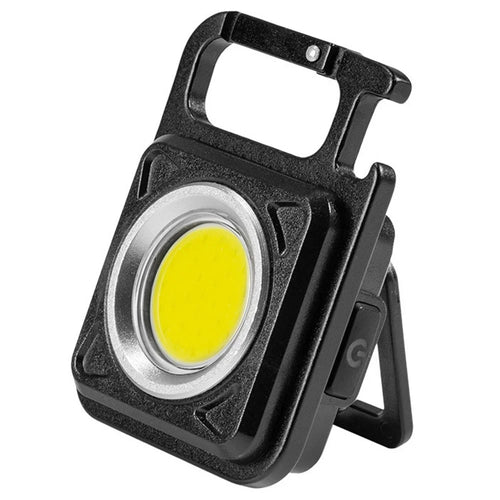 W5134 Mini LED Flashlight Keychain Light with Bottle Opener Portable High Brightness Magnetic Lamp - Black - 1