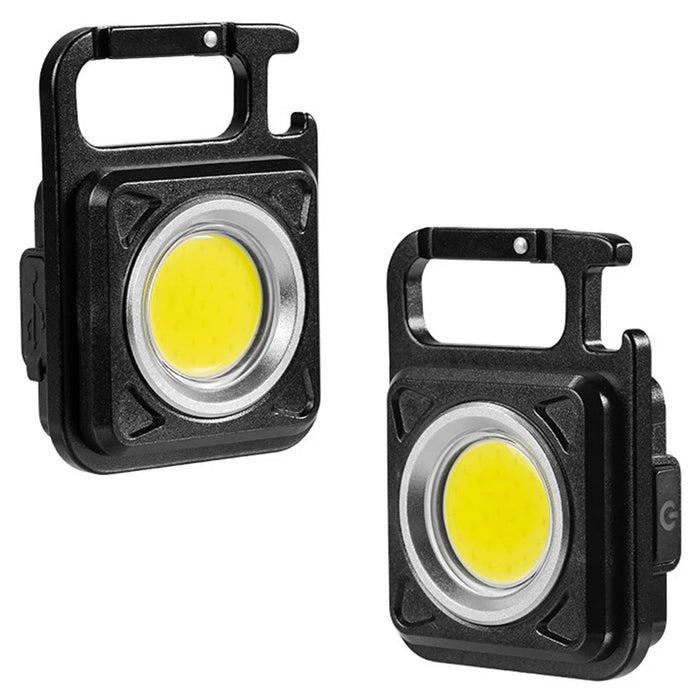 W5134 Mini LED Flashlight Keychain Light with Bottle Opener Portable High Brightness Magnetic Lamp - Black - 2