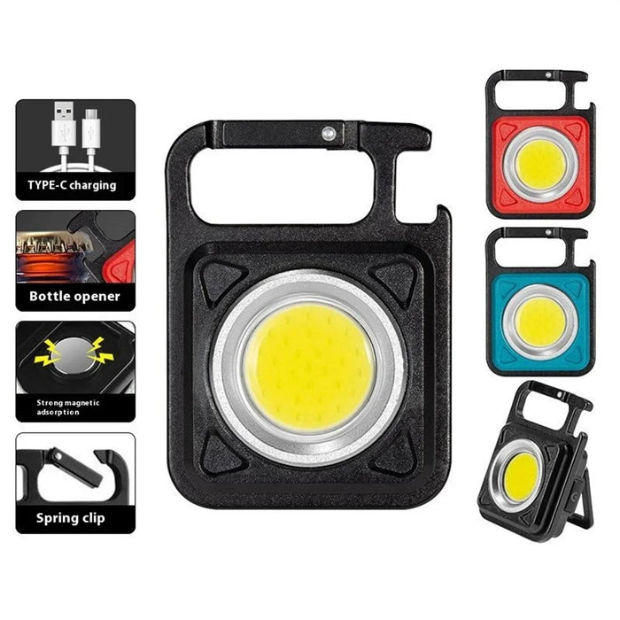 W5134 Mini LED Flashlight Keychain Light with Bottle Opener Portable High Brightness Magnetic Lamp - Black - 3