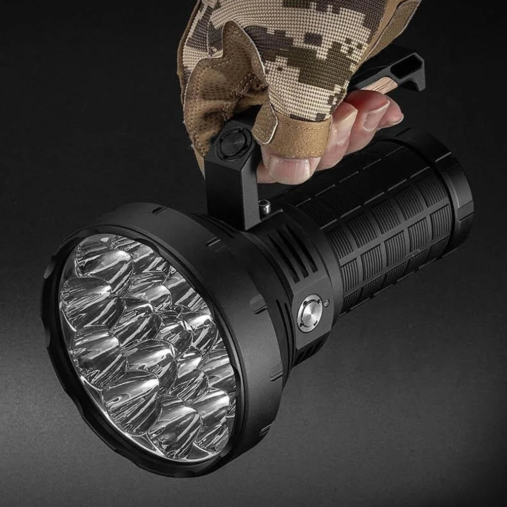 W5221-1 High Power Type C Rechargeable Handheld Spotlight Dimmable 16 Leds Searchlight for Patrol - 6