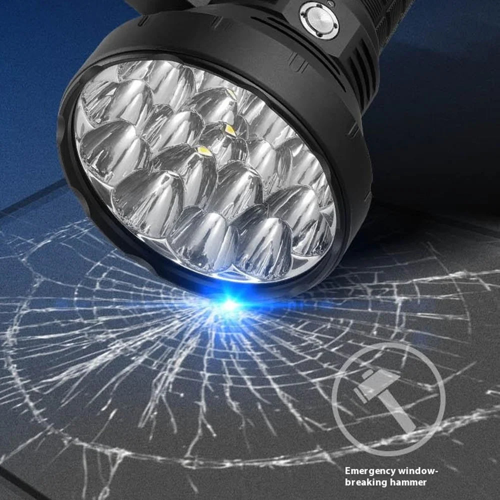 W5221-1 High Power Type C Rechargeable Handheld Spotlight Dimmable 16 Leds Searchlight for Patrol - 7