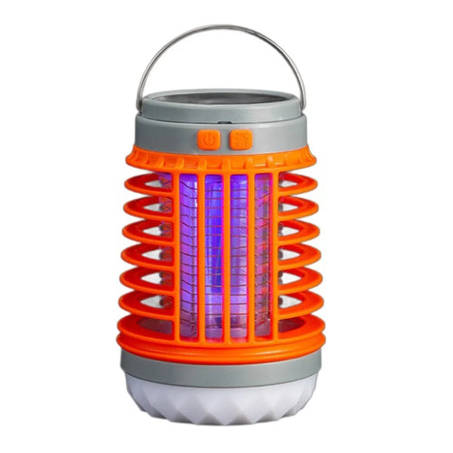 W890-1 LED Mosquito Killer Lamp USB Rechargeable Silent Insect Zapper with UV Light  /  4 Lighting Modes - Orange - 1