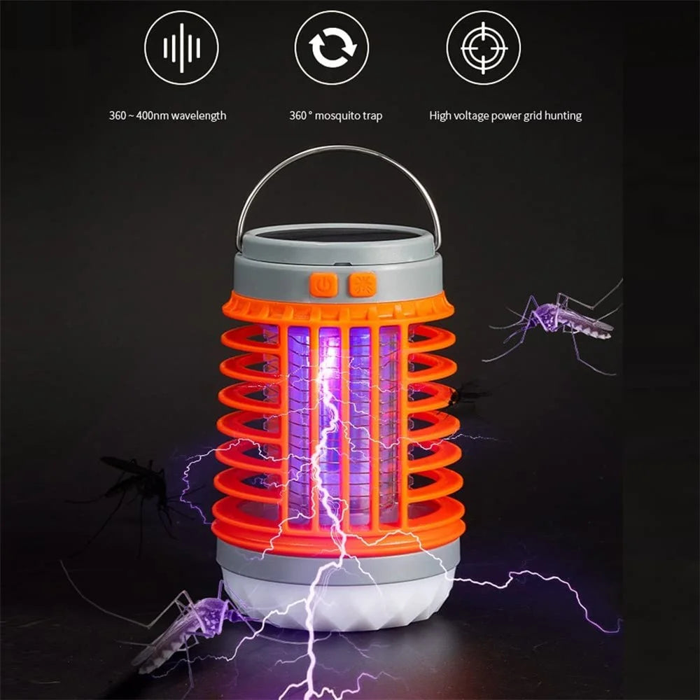 W890-1 LED Mosquito Killer Lamp USB Rechargeable Silent Insect Zapper with UV Light  /  4 Lighting Modes - Orange - 5
