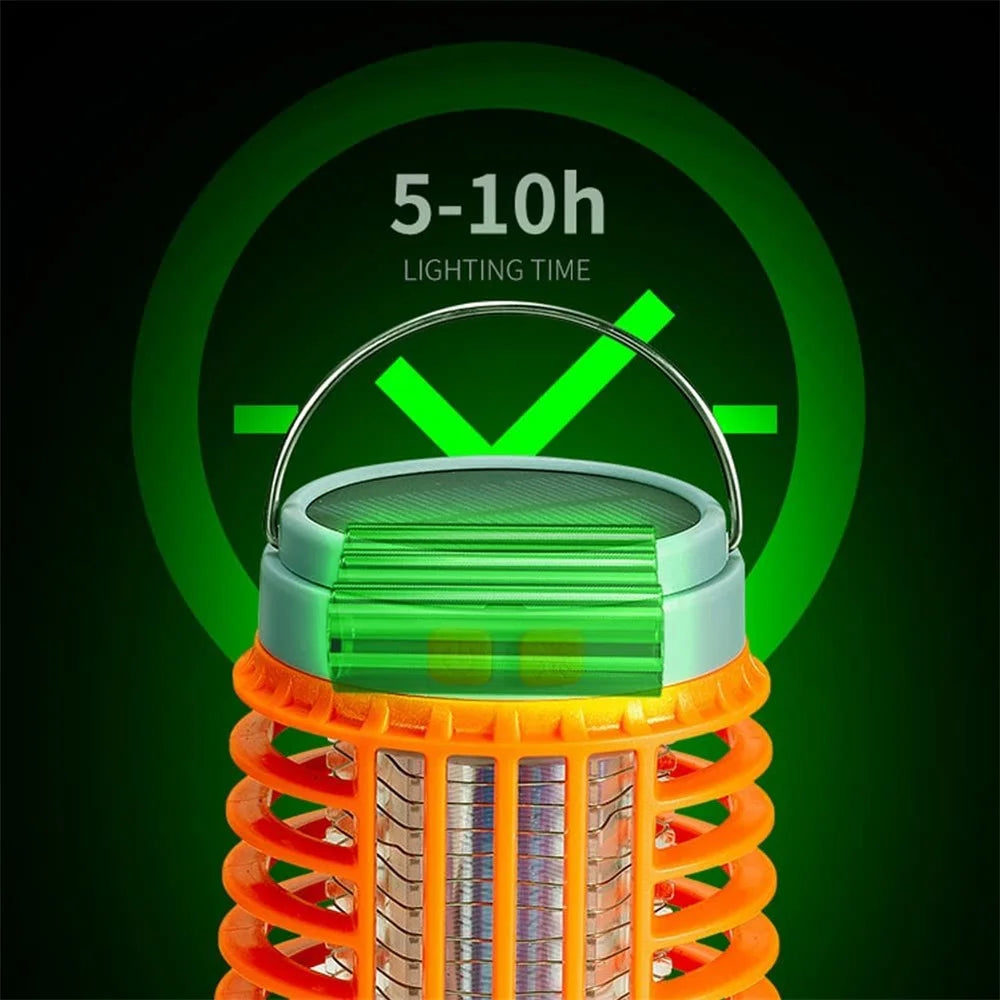 W890-1 LED Mosquito Killer Lamp USB Rechargeable Silent Insect Zapper with UV Light  /  4 Lighting Modes - Orange - 7
