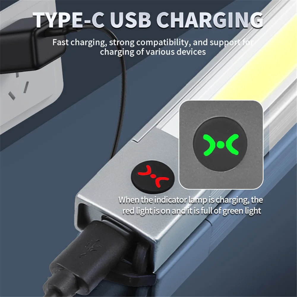 K-512 Multifunctional Laser Pen Light Emergency Illumination Red Warning Magnetic Clip Design Flashlight - 3