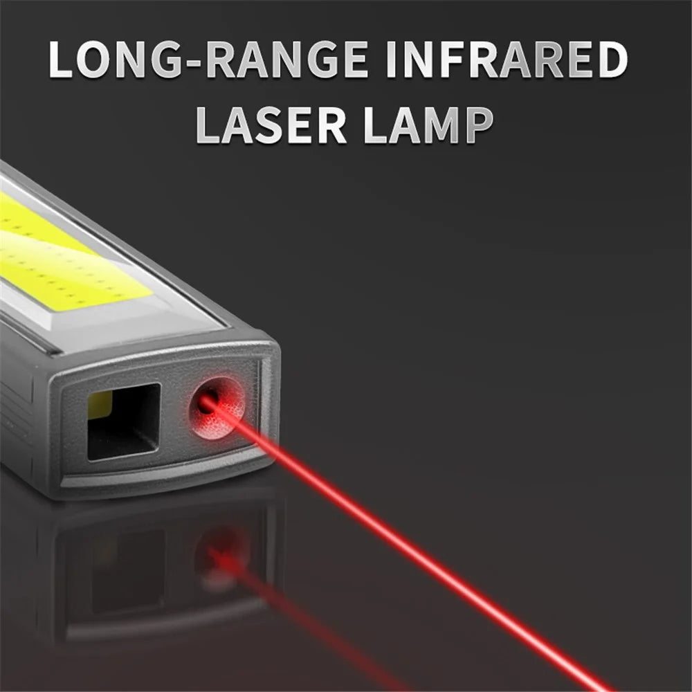 K-512 Multifunctional Laser Pen Light Emergency Illumination Red Warning Magnetic Clip Design Flashlight - 5