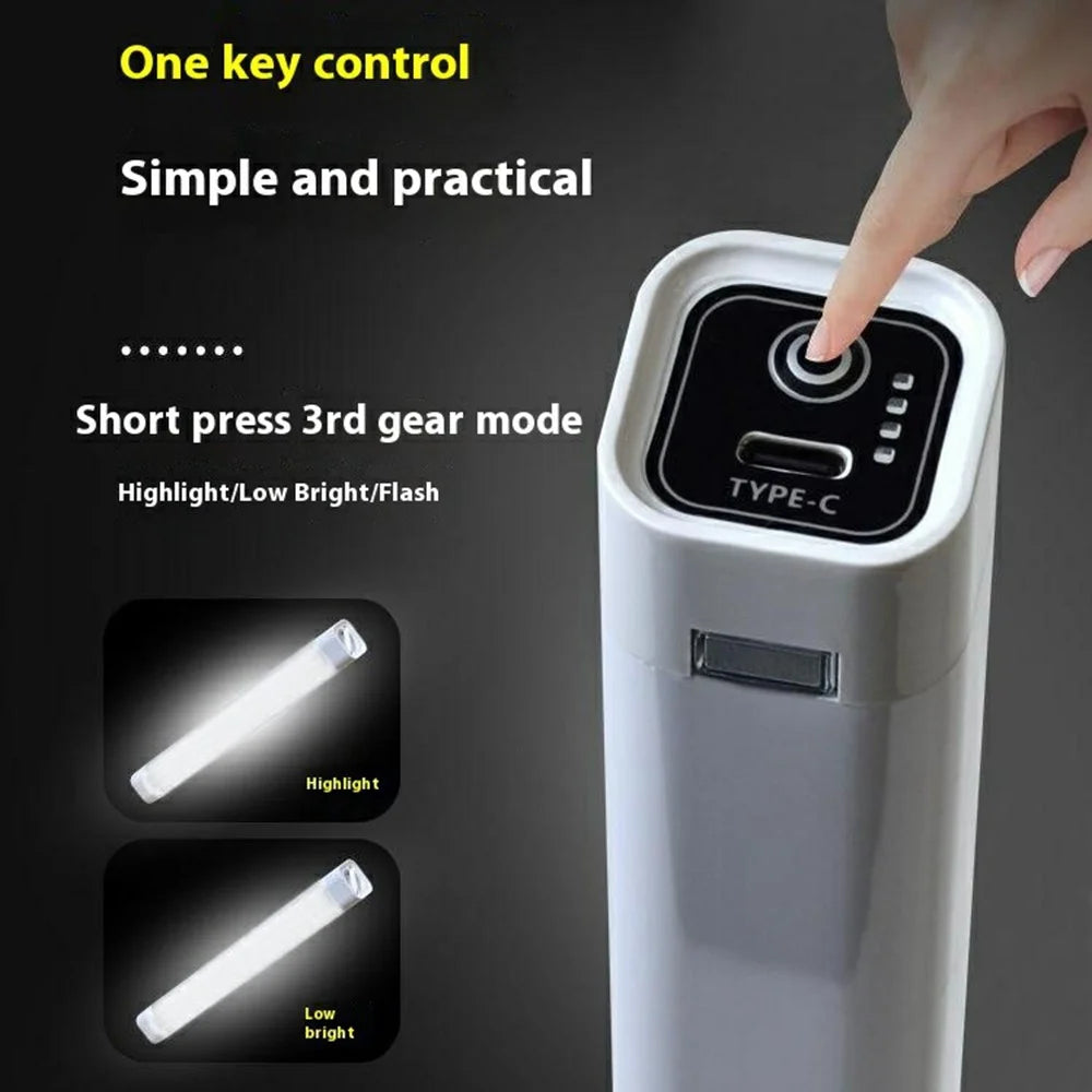30W 65000K Waterproof LED Rechargeable Light Tube Magnetic Hanging Outdoor Emergency Lamp - 3