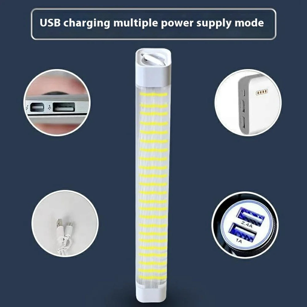 40W 65000K Waterproof LED Rechargeable Light Tube Magnetic Hanging Outdoor Emergency Lamp - 6