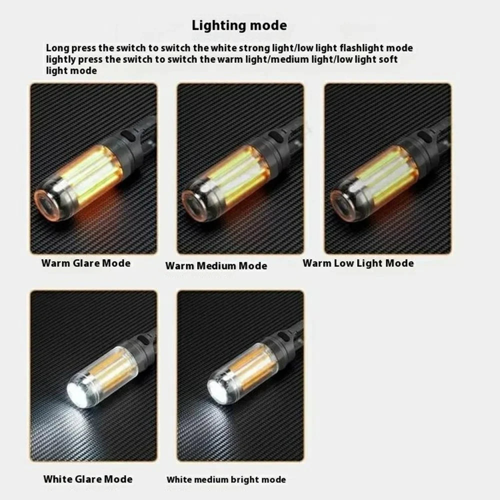YY17 Rechargeable Camping Lantern Warm / White Light Portable Outdoor Tent Light, 4 Tungsten Filaments - 4