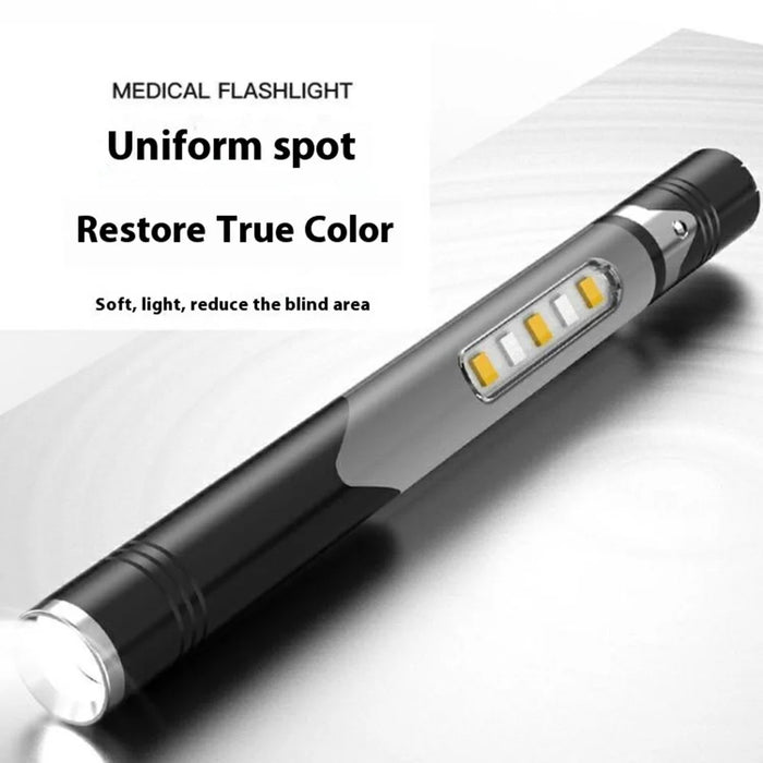 B35 Pen Light Portable Flashlight Dual with Color Light Source for Medical Examination  /  Outdoor Emergency - Grey - 3