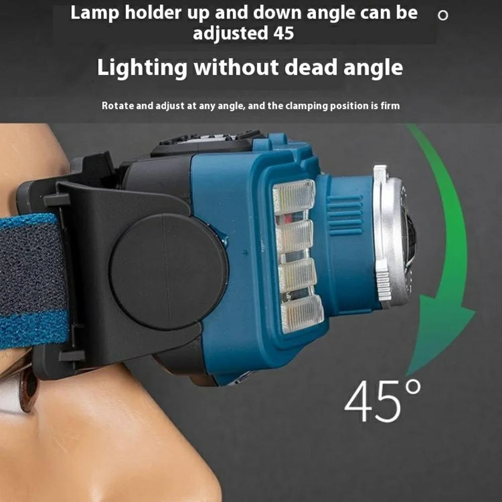 W6100A LED Mini Headlamp Motion Sensor COB Outdoor Adventure Fishing Headlight High Brightness - Black - 6