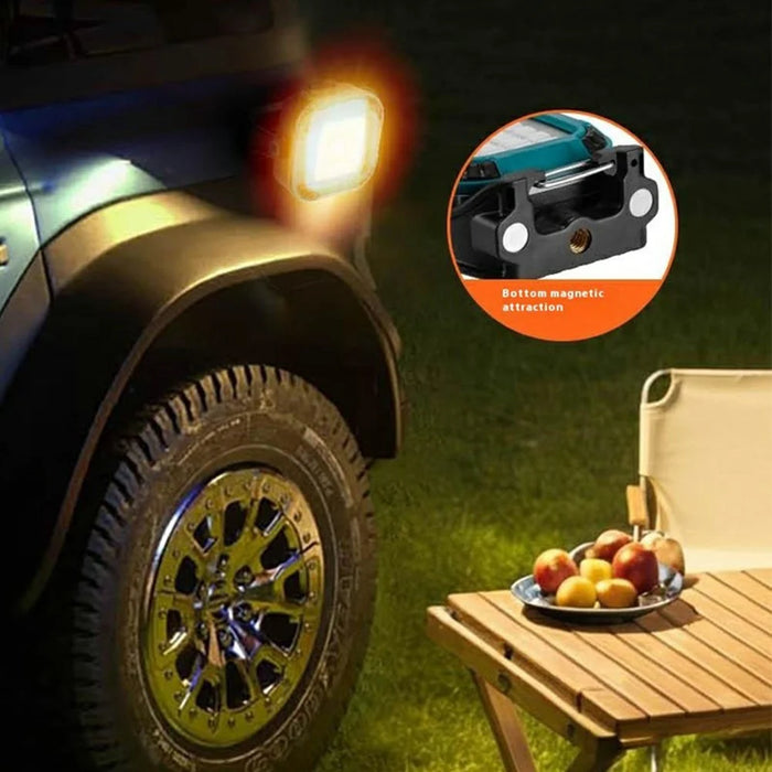 W8129-5 Mini Square Work Light for Outdoor Camping Tent LED Lamp with Magnetic Base - Blue - 3