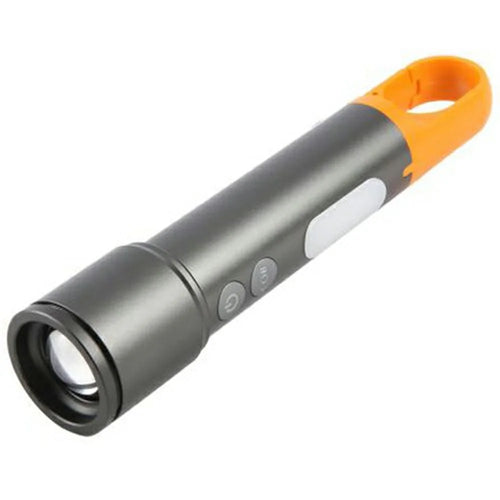 X723 Outdoor White Laser Zoomable Flashlight 800lm Type C Rechargeable Aluminum Alloy Camping Torch - Silver - 1