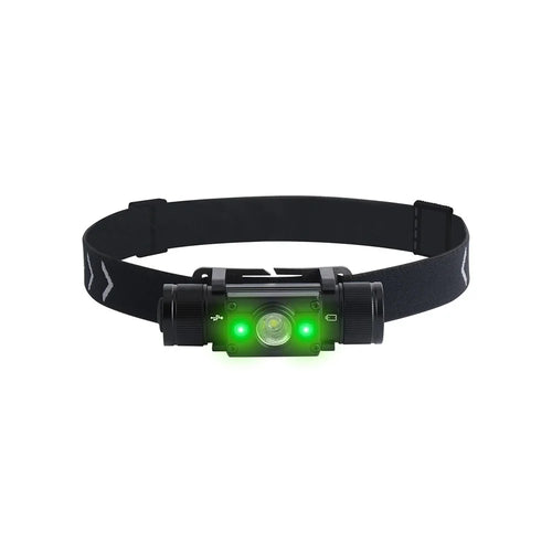 HP300 1000lm Outdoor Waterproof Flashlight USB C Fast Charging Headlamp Built In 2000mAh Lithium Battery - Green Side Light - 1