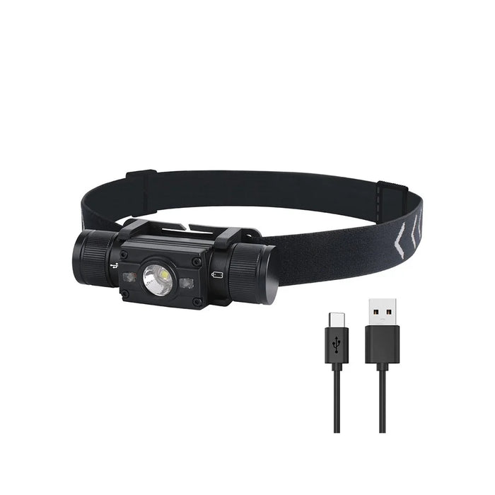 HP300 1000lm Outdoor Waterproof Flashlight USB C Fast Charging Headlamp Built In 2000mAh Lithium Battery - Green Side Light - 4