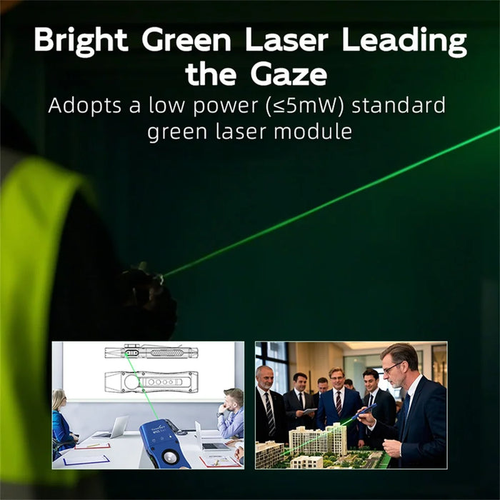 TANK007 WF02L Multifunction EDC Flashlight IP64 Waterproof White Light UV Green Laser Flat Torch with Back Clip - Blue - 6