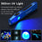 TANK007 WF02L Multifunction EDC Flashlight IP64 Waterproof White Light UV Green Laser Flat Torch with Back Clip - Blue - 7