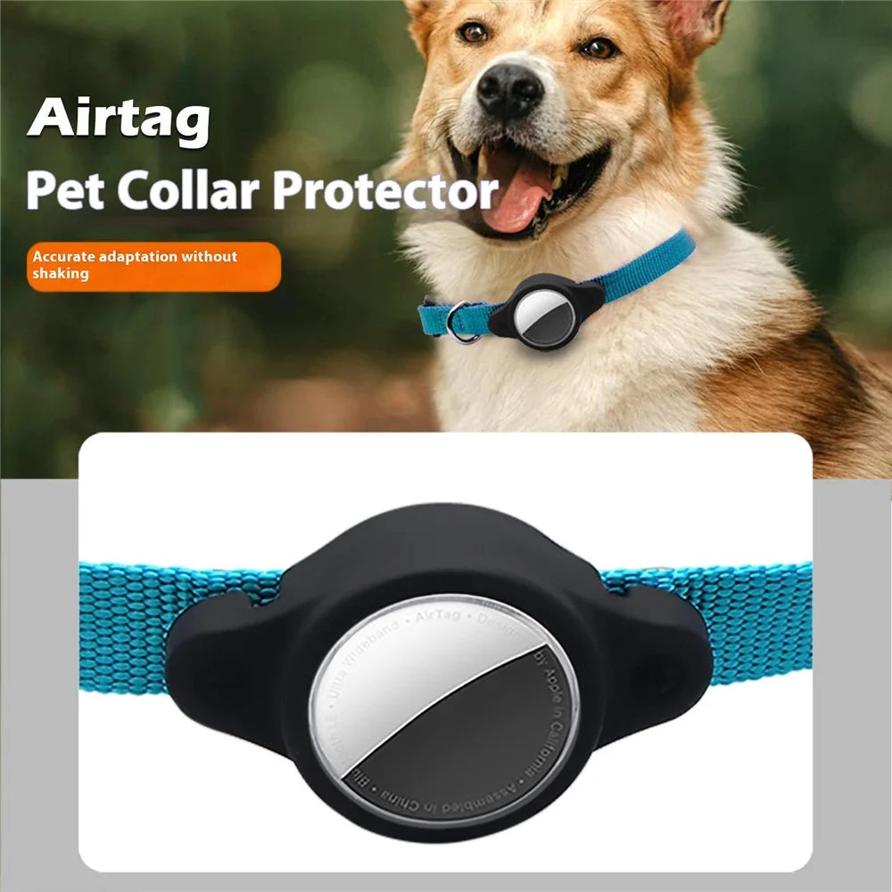 For Apple AirTag Silicone Protective Case Waterproof Cover Pet Collar Smart Tracker Holder - Mint Green - 2