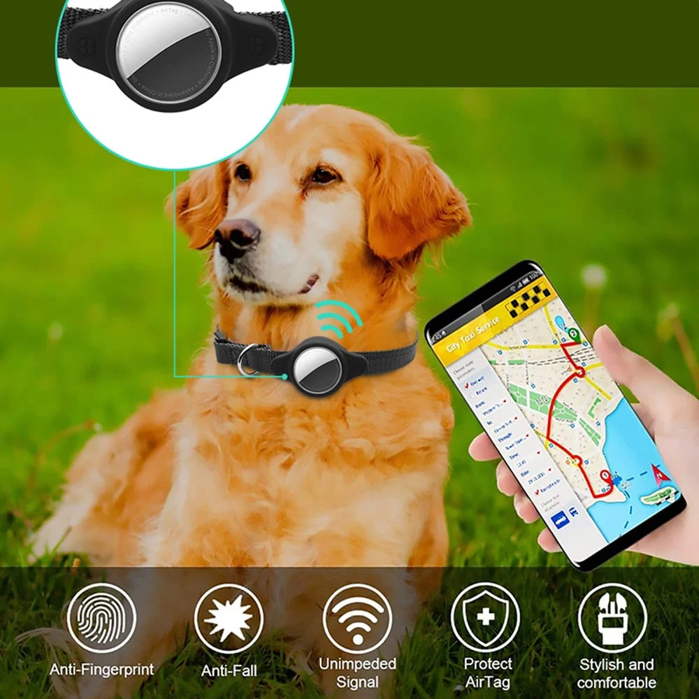 For Apple AirTag Silicone Protective Case Waterproof Cover Pet Collar Smart Tracker Holder - Mint Green - 4