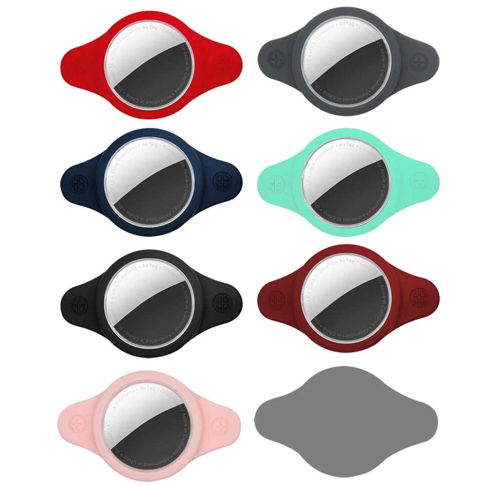 For Apple AirTag Silicone Protective Case Waterproof Cover Pet Collar Smart Tracker Holder - Mint Green - 7