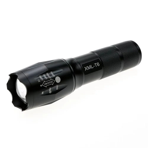 ULTRAFIRE A100 USB Rechargeable Flashlight 5 Modes Adjustable Focus Waterproof T6 LED Torch, with EU Plug Charger - 1