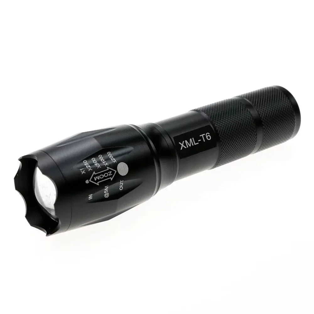 ULTRAFIRE A100 USB Rechargeable Flashlight 5 Modes Adjustable Focus Waterproof T6 LED Torch, with EU Plug Charger - 1