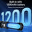 YESIDO TC11 Telescopic Zoomable Flashlight LED White Laser 3 Modes Rechargeable Torch with Digital Display - 5
