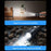 YESIDO TC11 Telescopic Zoomable Flashlight LED White Laser 3 Modes Rechargeable Torch with Digital Display - 7