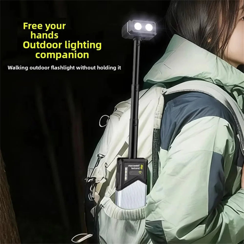 TG-GZ04301 Rechargeable LED Work Light Stretchable Rotatable Flashlight with Magnetic Base and Type-C Charging for Car Repair - 2
