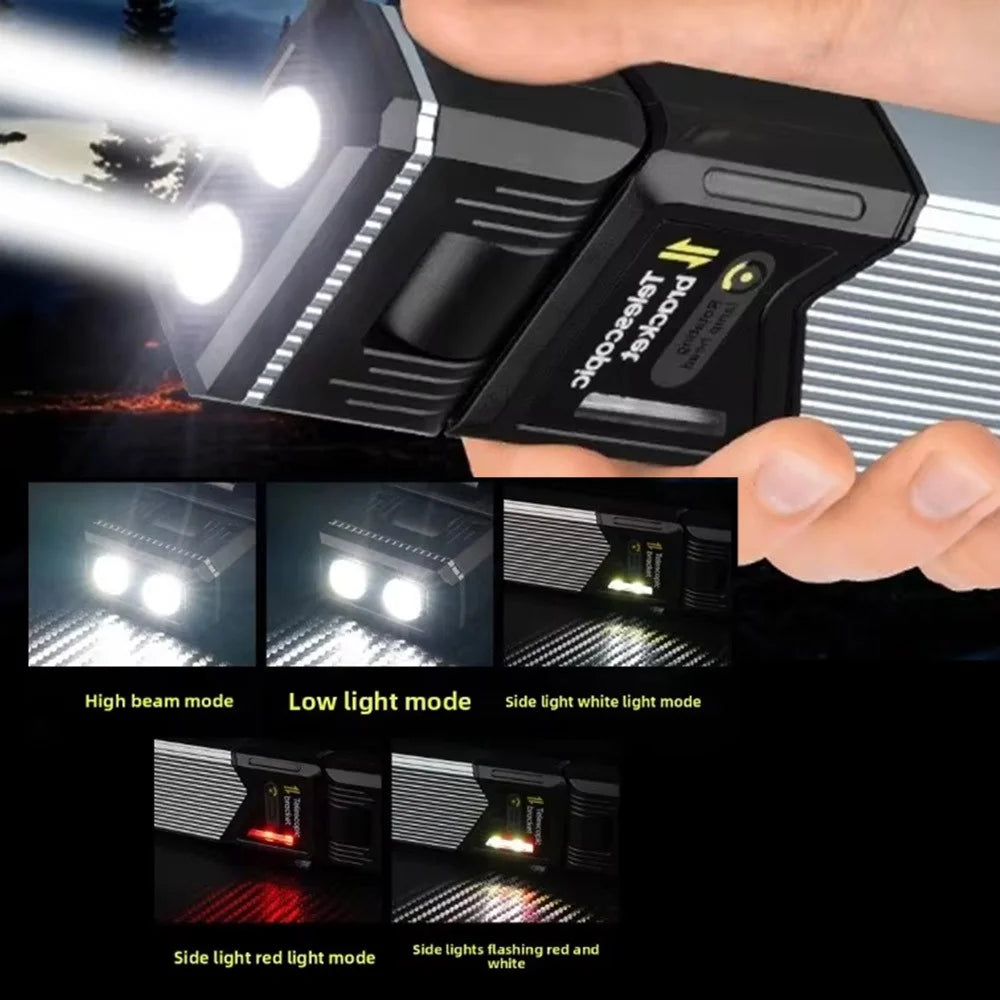 TG-GZ04301 Rechargeable LED Work Light Stretchable Rotatable Flashlight with Magnetic Base and Type-C Charging for Car Repair - 5