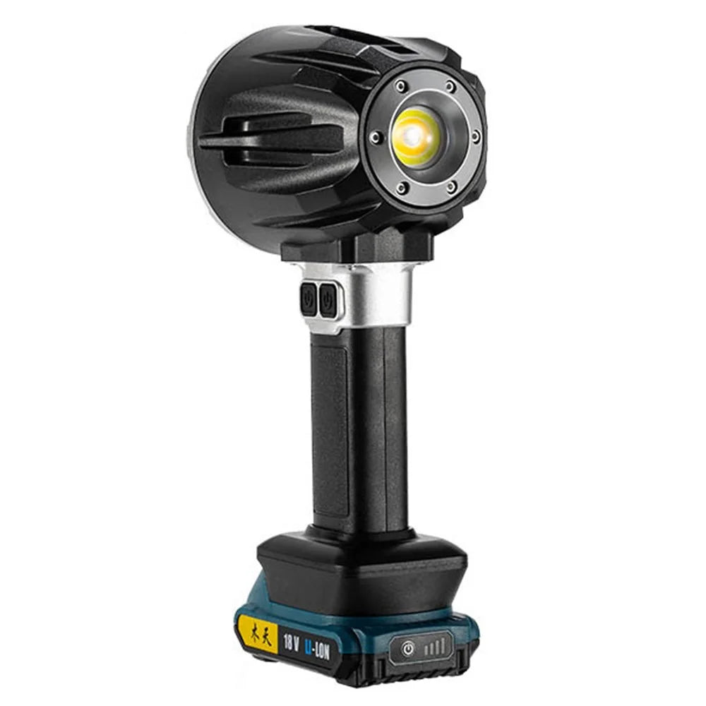 W5218A Size S Handheld Searchlight with External 6500mAh Battery P50 + COB LED Work Light with DC Port - 2