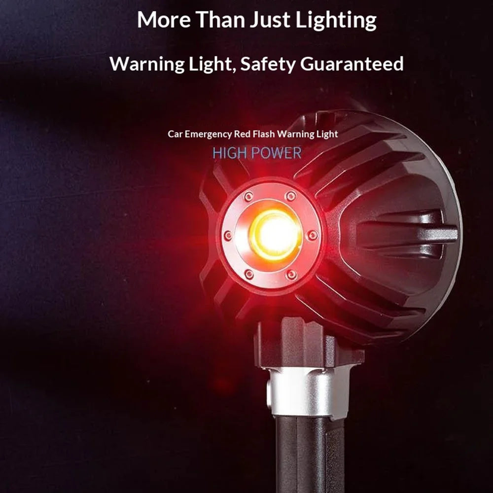 W5218A Size S Handheld Searchlight with External 6500mAh Battery P50 + COB LED Work Light with DC Port - 5