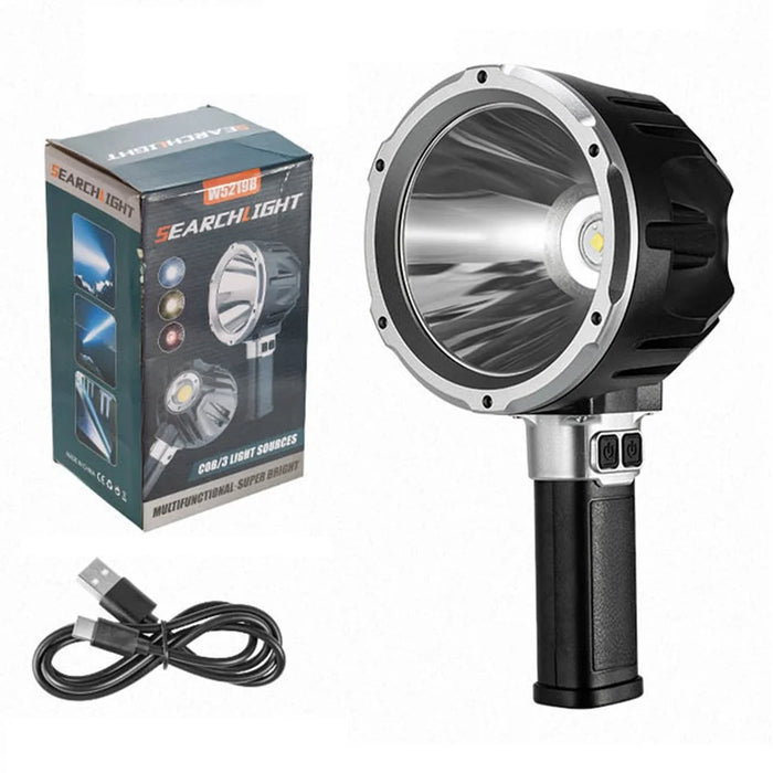 W5219B Size L Handheld Searchlight Built-in 3000mAh Battery P50 + COB LED Work Light Outdoor Warning Lamp - 1
